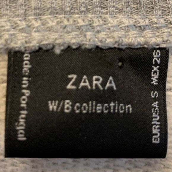 Zara grey sweatshirt, sz S, laser cut out applique, EUC, - Picture 5 of 15